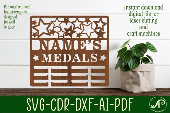 All Stars Medal Holder SVG: Creative Laser Cut Design