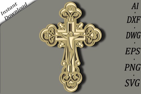 Cross Multilayer SVG/Laser Cross DXF: A Unique Layered Design