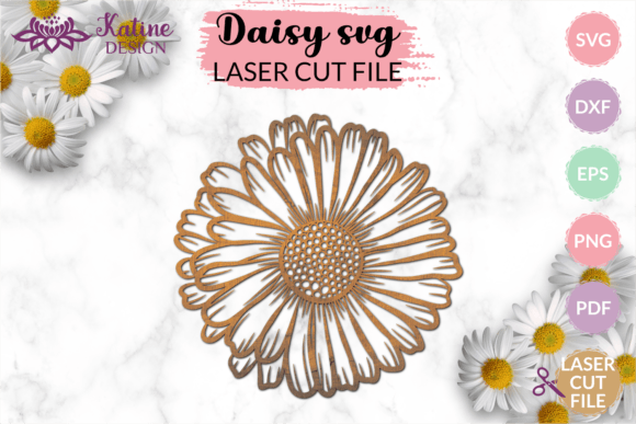 Daisy SVG Laser Cut File: CNC & Glowforge Ready