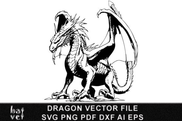 Detailed Dragon Vector File for Laser Cutting