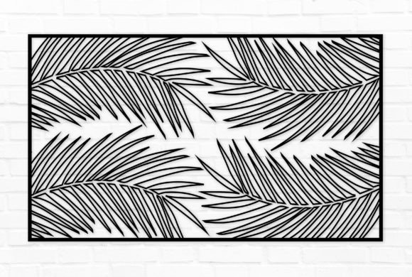 Elegant Palm Leaf Wall Crafts Decor Laser Cut Designs
