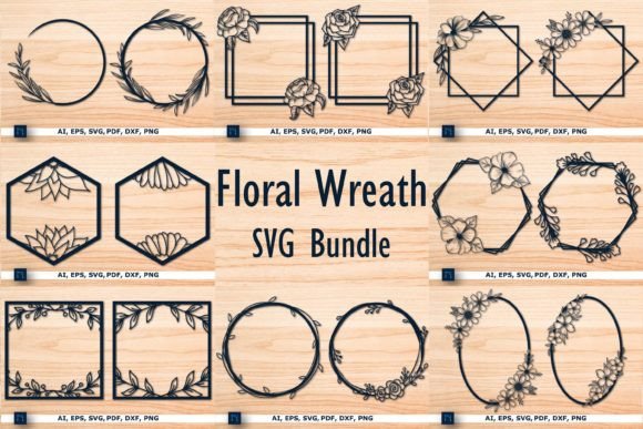 Elegant Paper Cut Floral Wreath SVG Mega Bundle