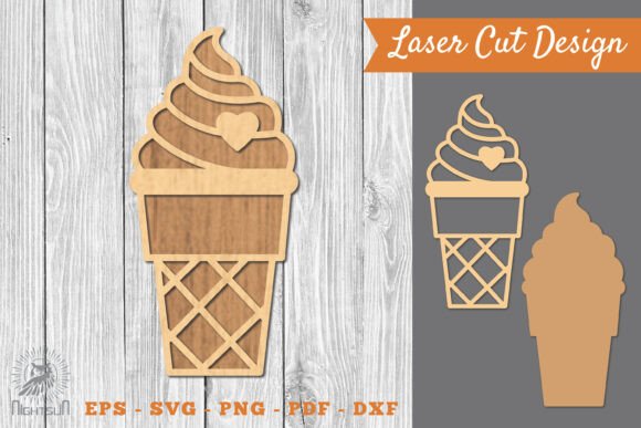Ice Cream Laser Cut Decoration SVG 1: Sweet Design Assets