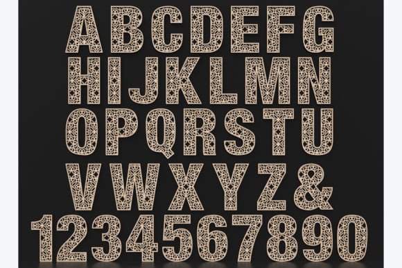 Laser Cut Decorative Font Svg Files