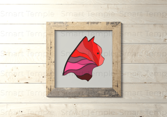Layered Cat Svg: Crafting with Shadow Box Depth