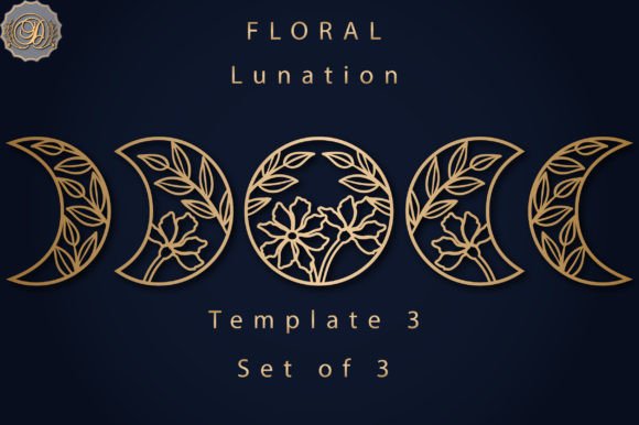 Lunation Floral Laser Cut Template: Stunning SVG Set