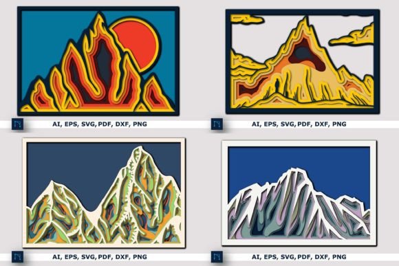Mountain-Cricut SVG-CNC Laser Cut Bundle