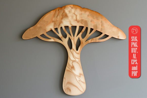 Mystical Mushroom Laser Cut Decor SVG