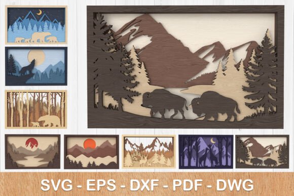 Nature-Inspired Layered Wall Art Bundle