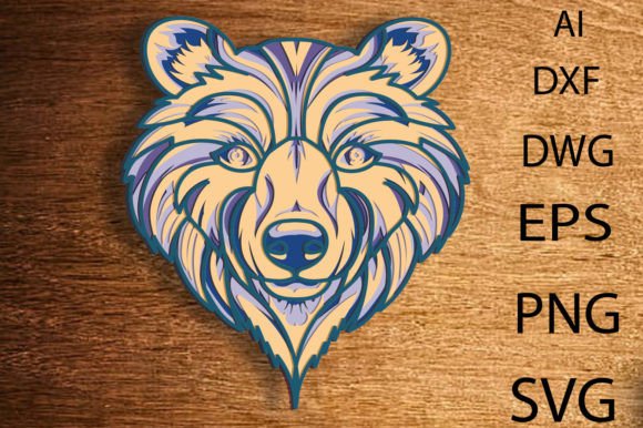 Polar Bear 5 Layers SVG: A Multi-Layer Design for Crafts