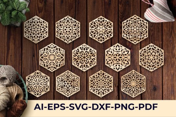 Precision Crafted Coasters: Laser Cut SVG Designs for Every Cup