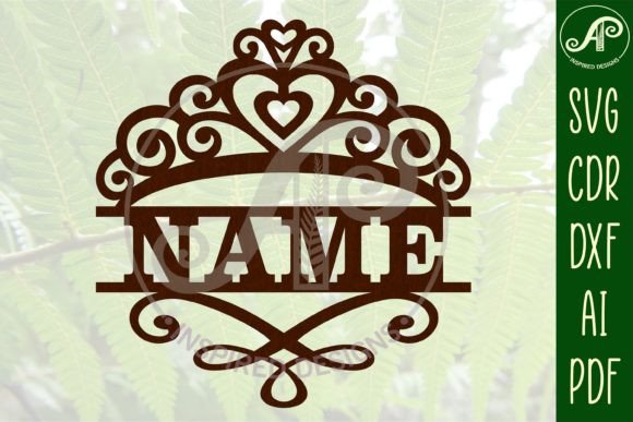 Princess Crown Tiara Name Sign SVG: Create Personalized Elegance