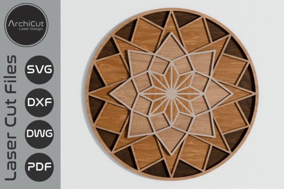 Star Geometry Decor 3D Layered Laser Cut Wall Art